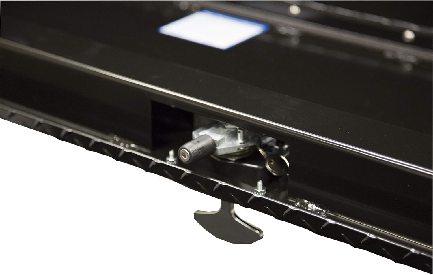White Steel Underbody Truck Box with T-Handle Latch S21669