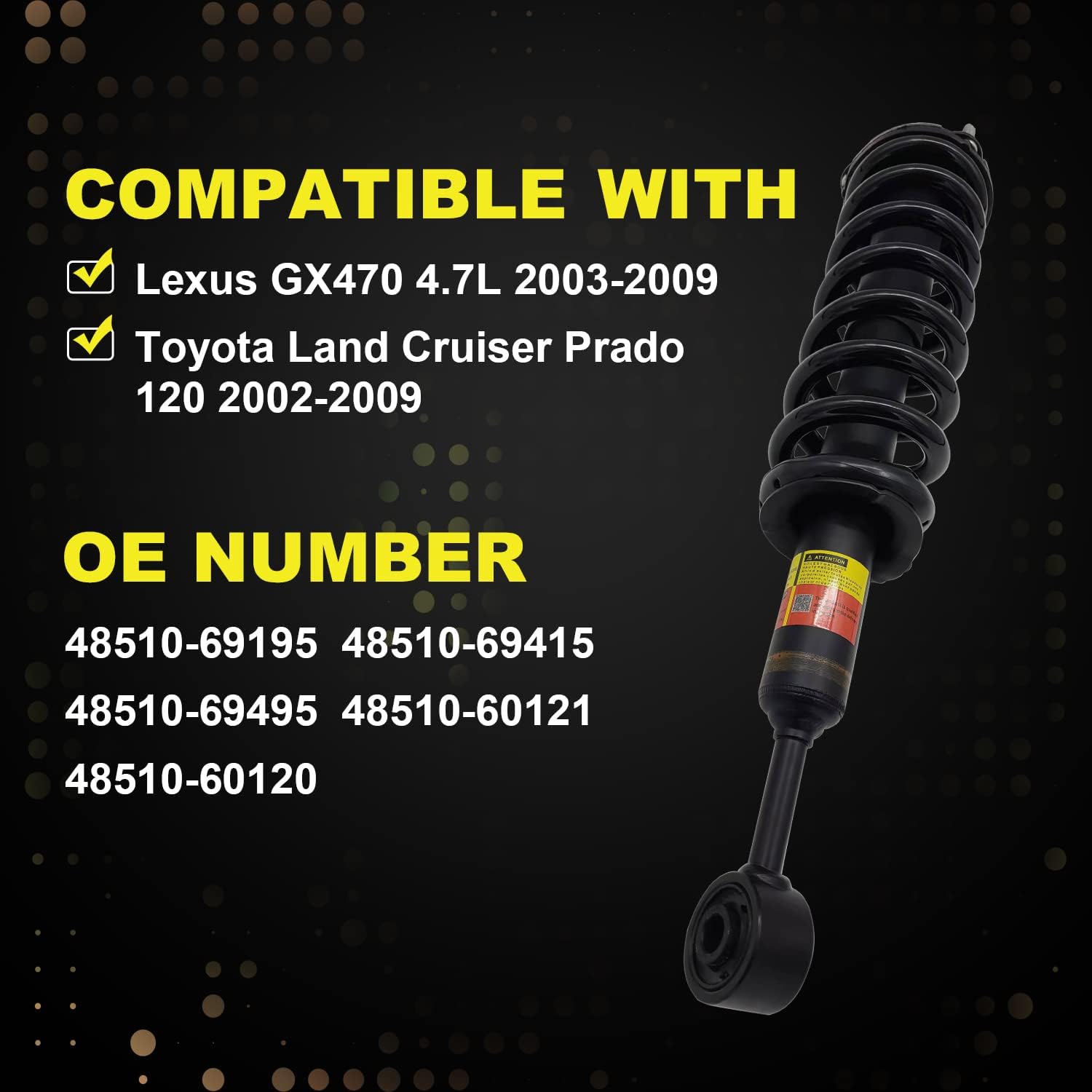 Pair Front Shocks Absorber J4544