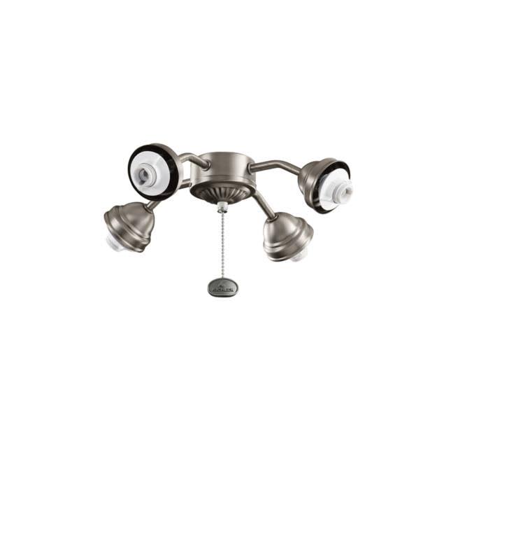 4 Light Satin Natural Bronze Bent Arm Fitter Q377854
