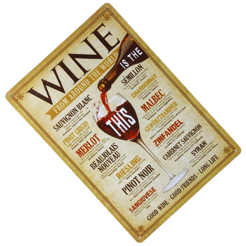 Vintage Metal Tin Sign Wall Decor B74616