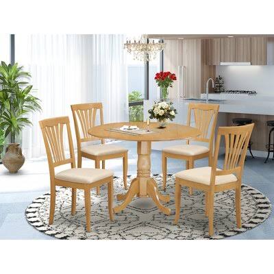 5 Piece Drop Leaf Solid Wood Dining Set P6061