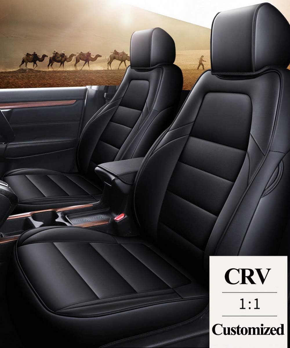 Black Leatherette Full Set Car Seat Covers E2916