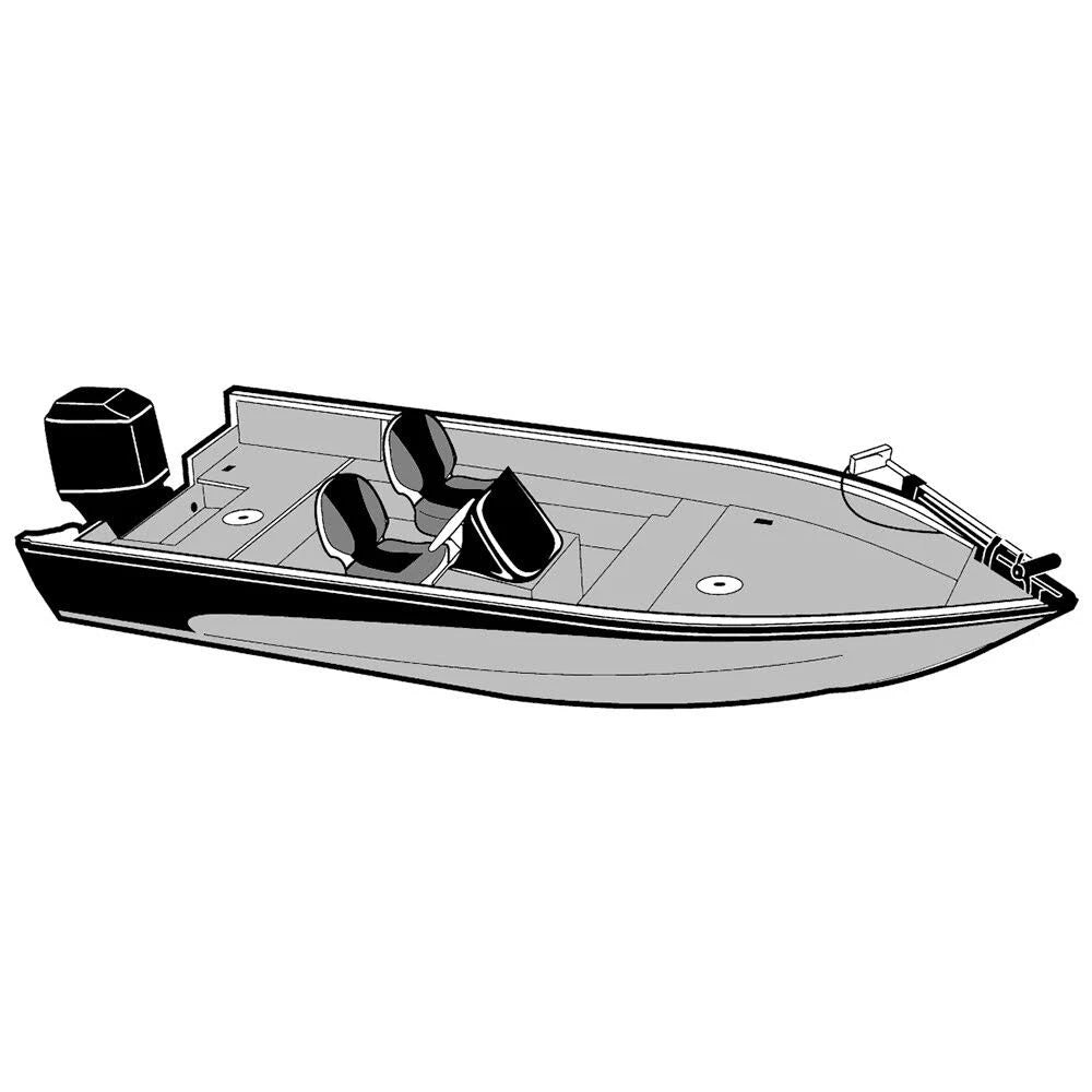 Grey Boat Cover for V-Hull Fishing Boats T803