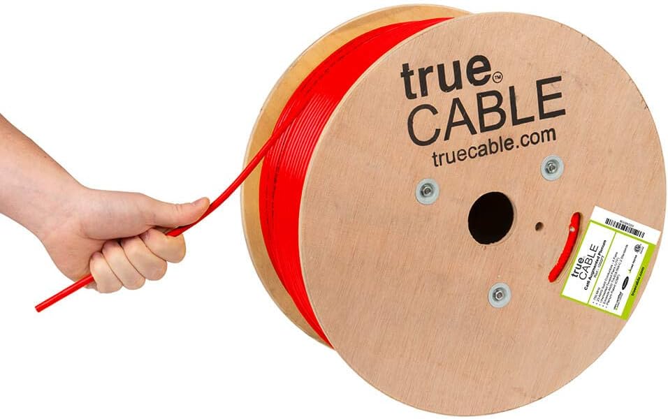 Cat6A Plenum Bulk Ethernet Cable, 1000ft, Green, 23AWG 4 Pair Solid Bare Copper, 750MHz, UTP O44716