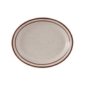 Oval Platter Narrow Rim Eggshell American White with Brown Speckles Case of 12 N4934