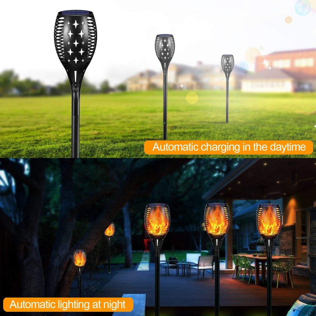 Solar Outdoor Torch Lights LED Landscape Lighting, 4 Pack S541