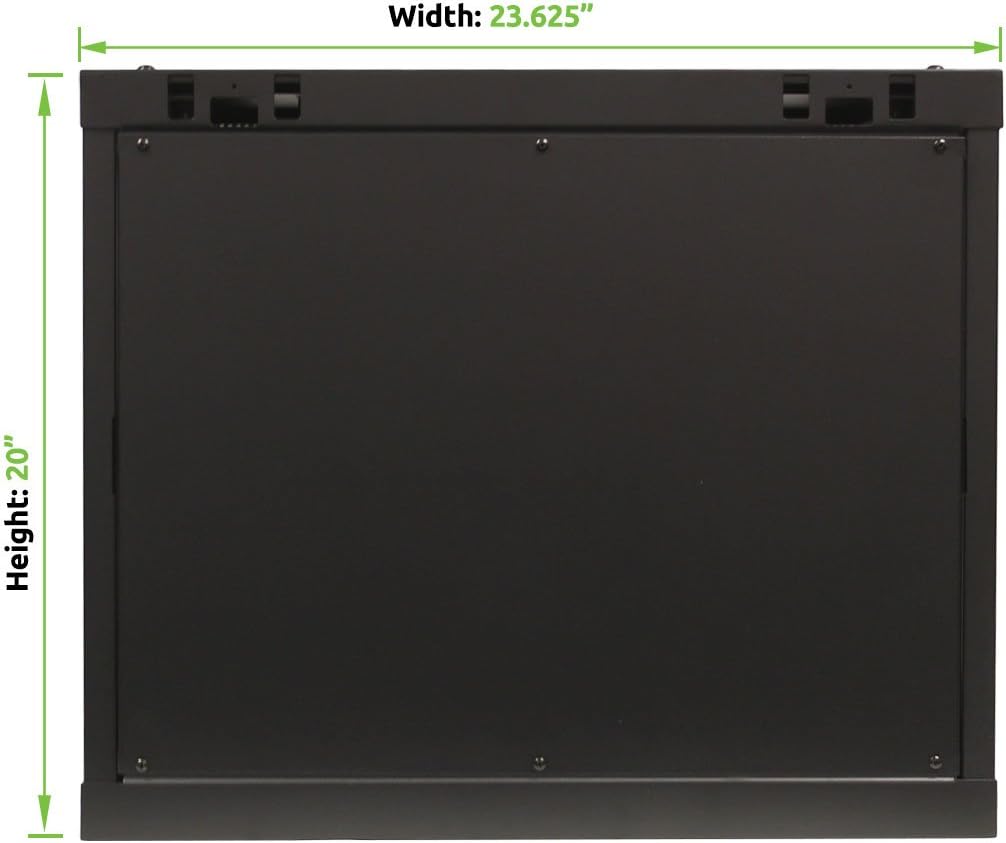 9U Wall Mount 19 Inch Server Cabinet Rack Enclosure with Glass Door G4765