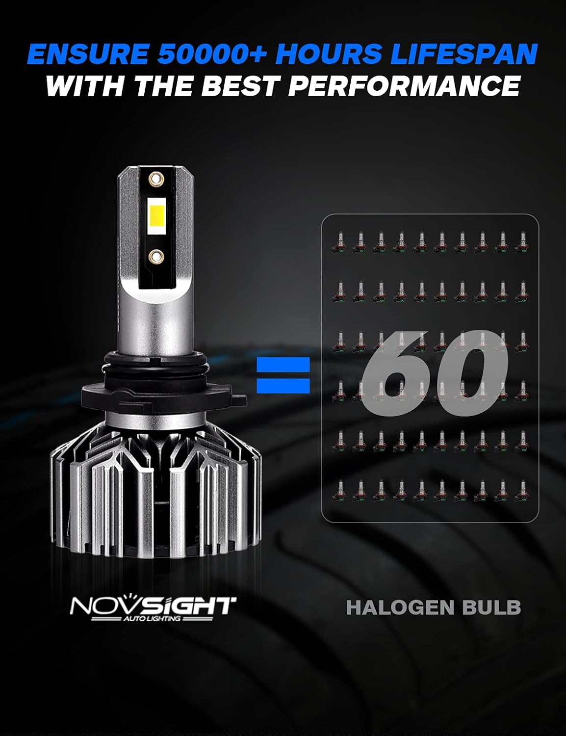 9006/HB4 Low Beam 9005/HB3 High Beam 26000LM 120W LED Headlight Bulbs Combo, 6500K Cool White, Pack of 4 Pack of 2 C686