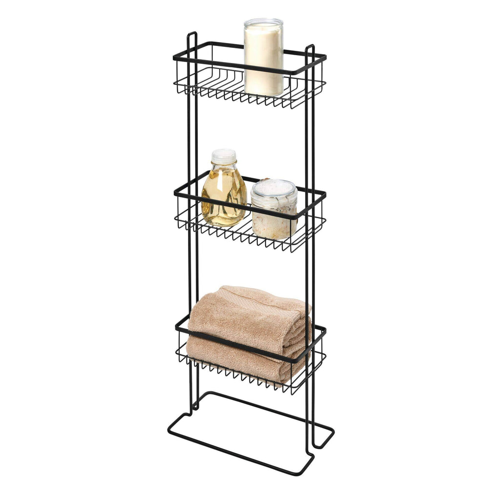 Metal Standing Shower Caddy, 3-Tier Bath Shelf Baskets O715