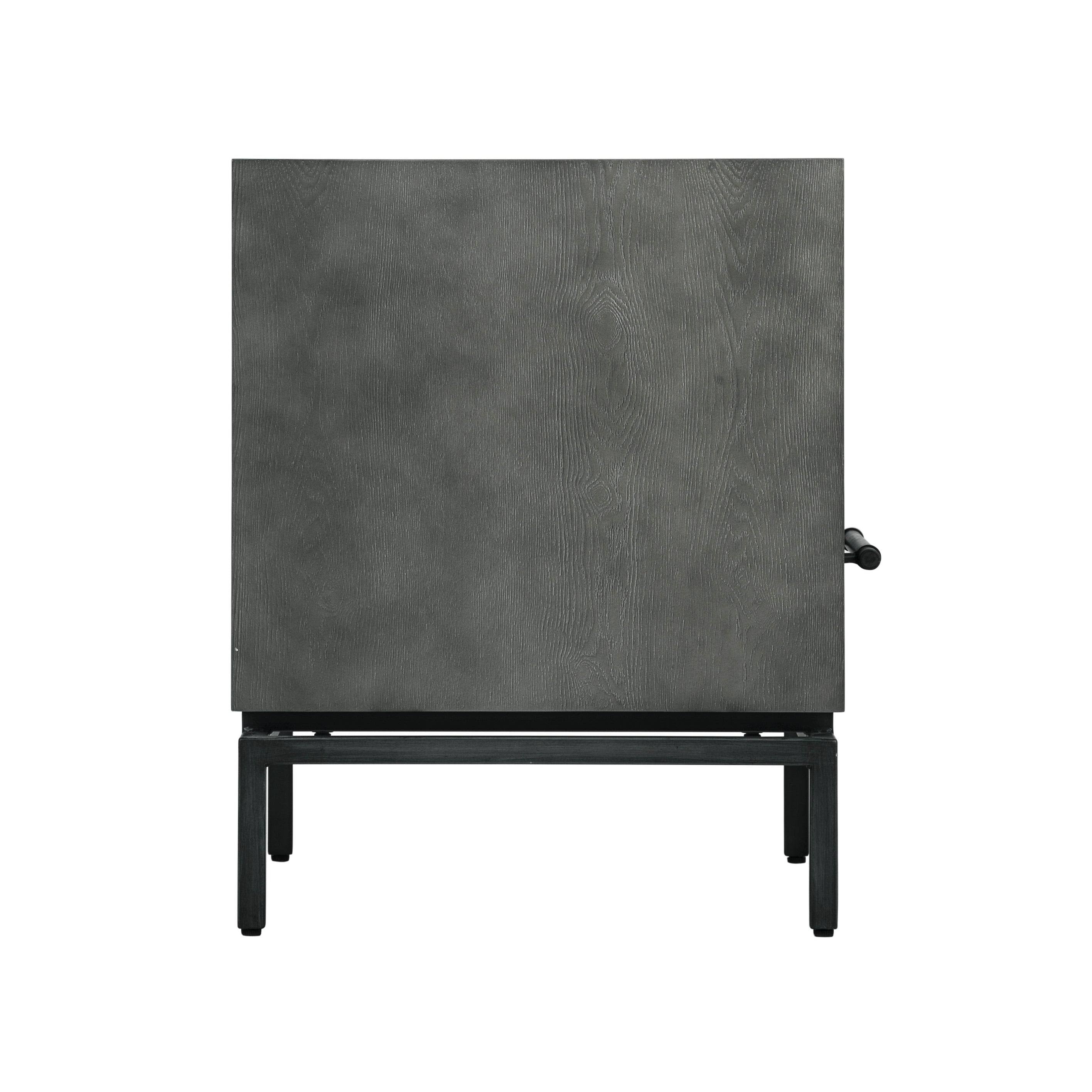 Grey Ash Finish Bedside Table N592