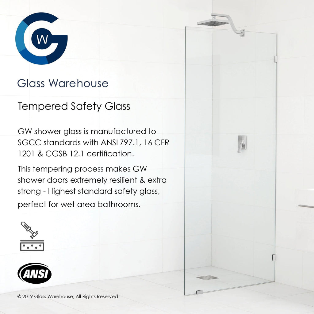 Bronze Hinged Frameless Shower Door Z8119
