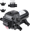 12V 5.5GPM 70PSI Diaphragm Water Pump with Pressure Switch, Pack of 2 P396136