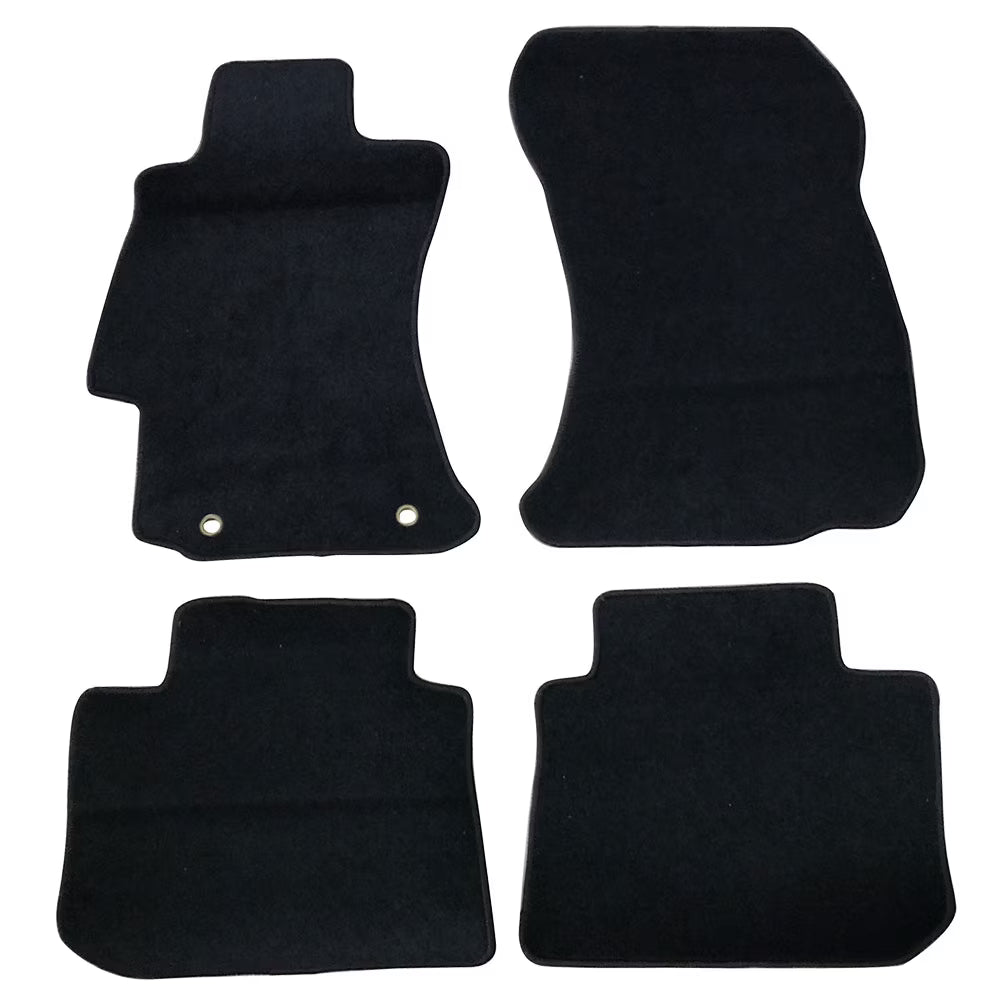 Black Nylon Carpet Car Floor Mats Front Rear 4pcs L69260