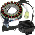 Stator & Regulator Rectifier W/Gasket Compatible With Yamaha Raptor 350 Yfm350R 2004-2013 Pack of 2 I581