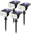 4 Pack Cold White Solar Landscape Spotlights N20602