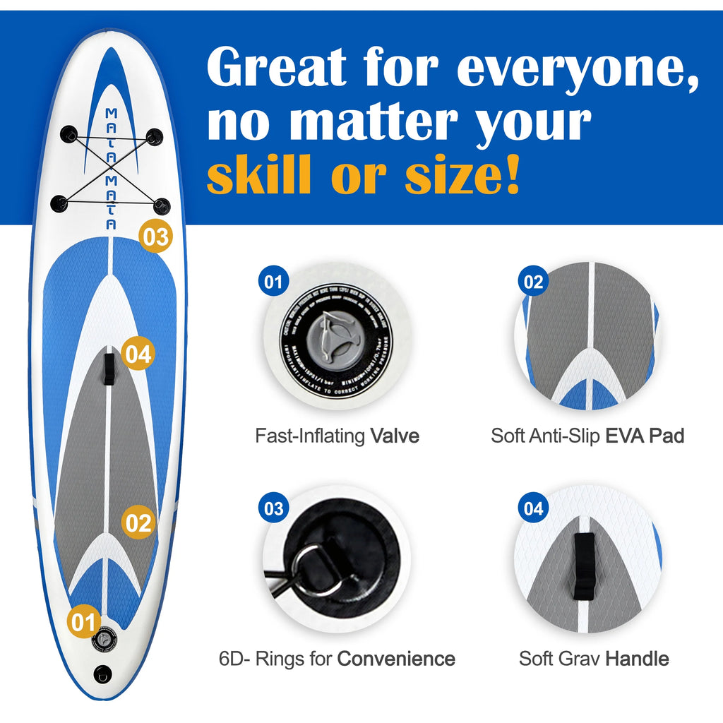 Blue Stream 10' Stand Up Paddle Board with Backpack F51079