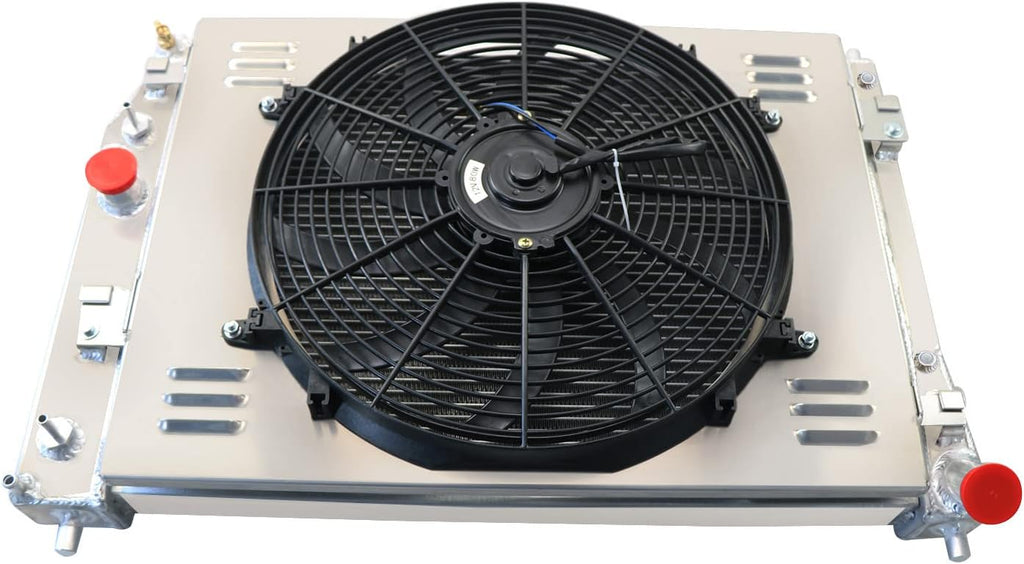 4 Row Radiator Shroud 16'' Fan for Chevy Corvette V8 GAS 2003-2013 H545130