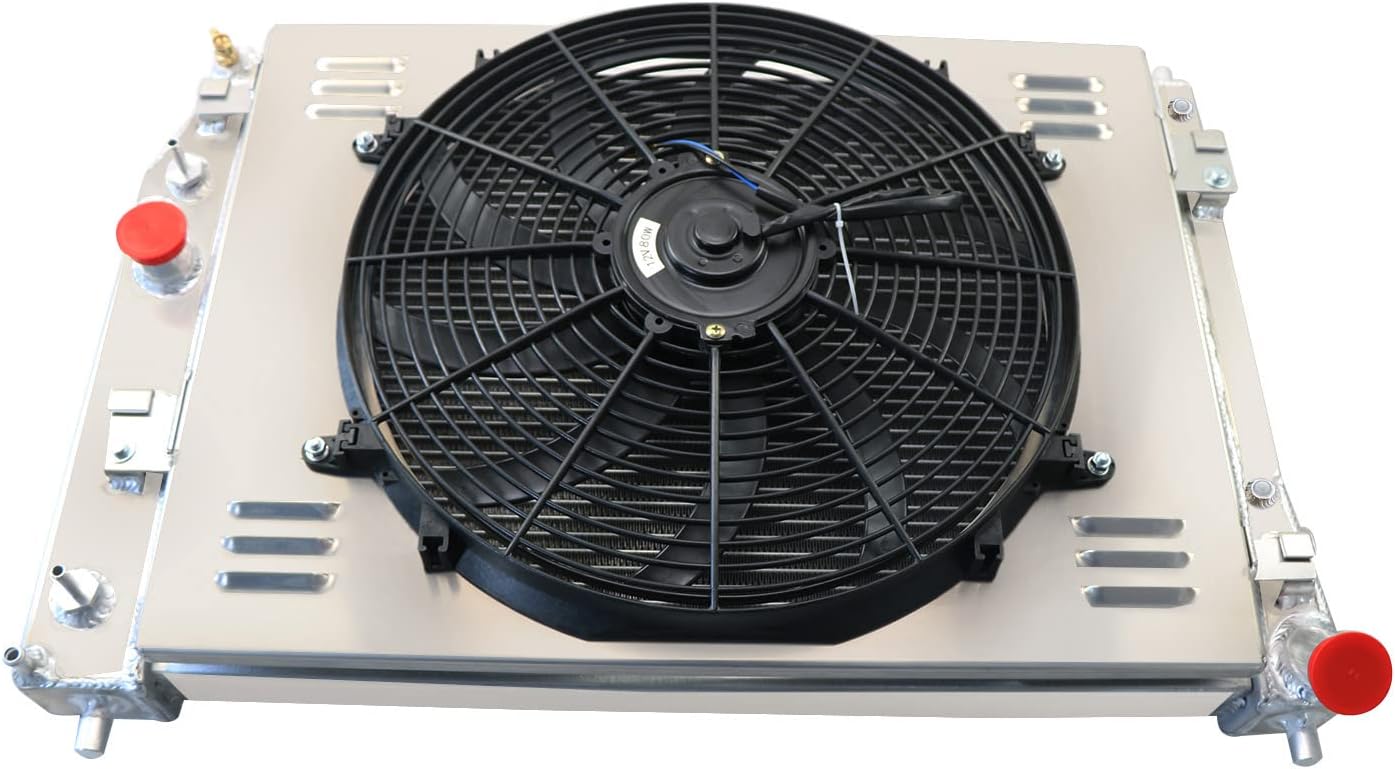 4 Row Radiator Shroud 16'' Fan for Chevy Corvette V8 GAS 2003-2013 H545130