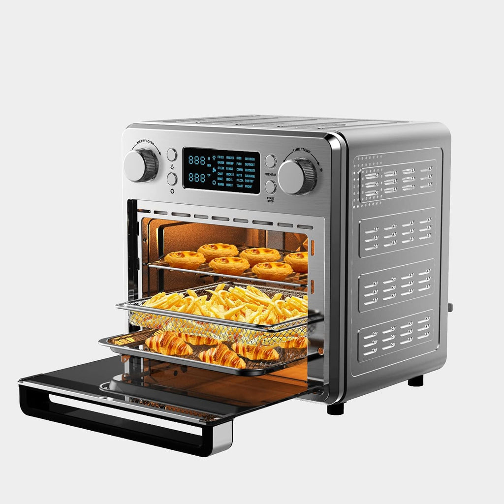24-in-1 Air Fryer Toaster Oven Combo, 16 QT, Stainless Steel, Silver, 1700W U791996