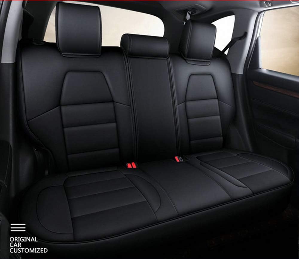 Black Leatherette Full Set Car Seat Covers E2916