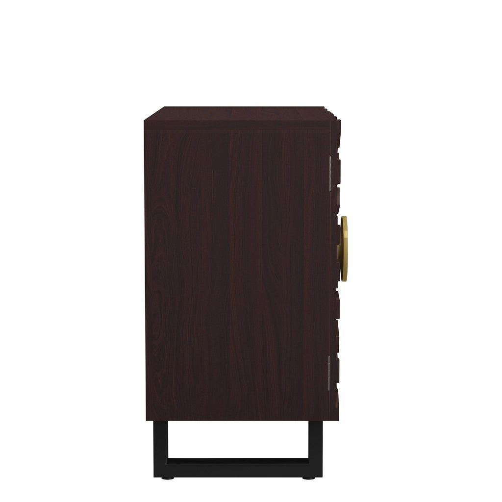 Dark Walnut Wood Sideboard V9326
