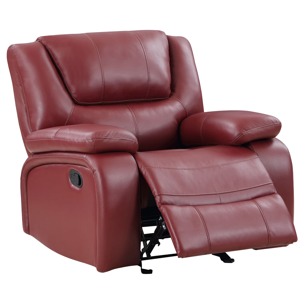 Red Faux Leather Glider Recliner E827273
