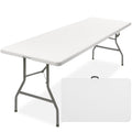 White 8ft Plastic Folding Table with Handle S13244