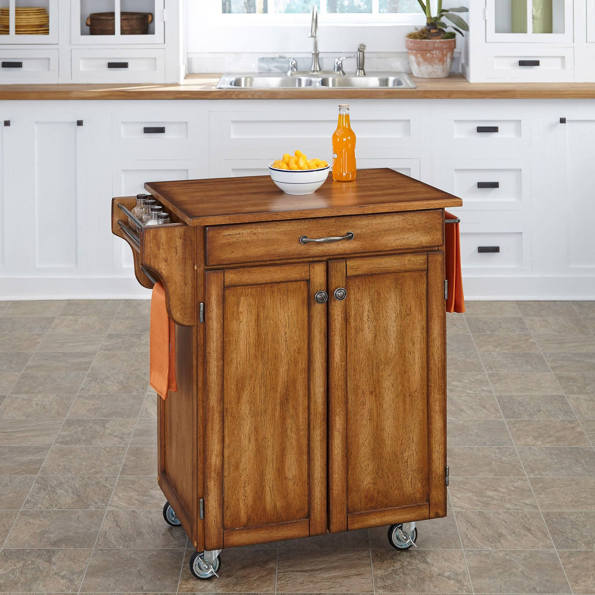 Warm Oak Kitchen Cart K666570