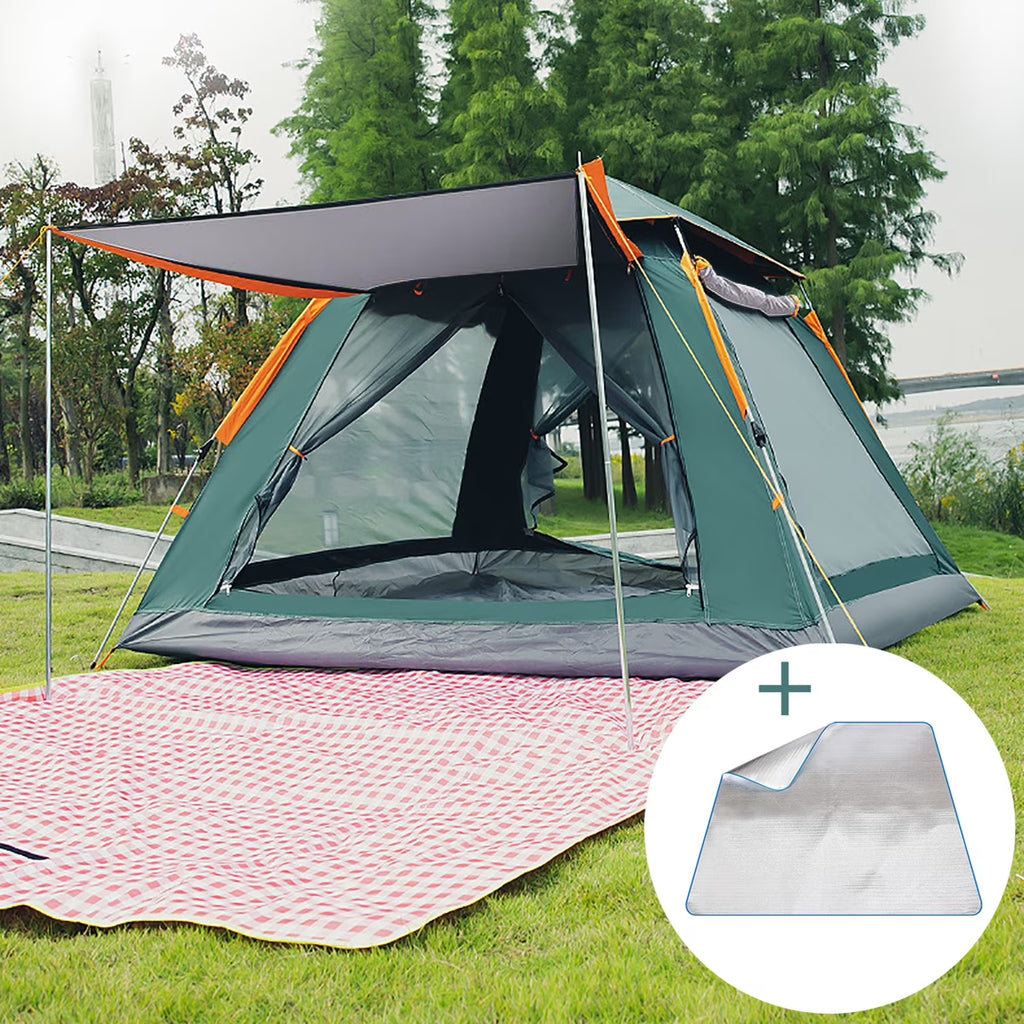 3/4 Person Waterproof Dome Tent with Carry Bag C594580