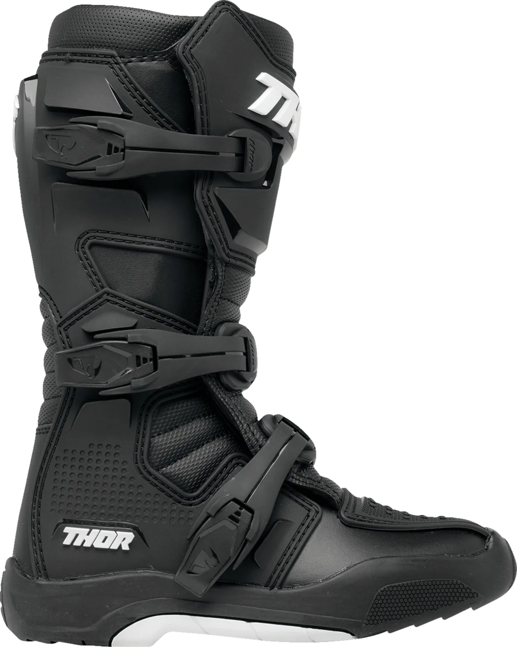 Black/White Youth Motocross Offroad Riding Boots D952448