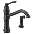 Matte Black High-Arc Single Handle Kitchen Faucet with Side X9777