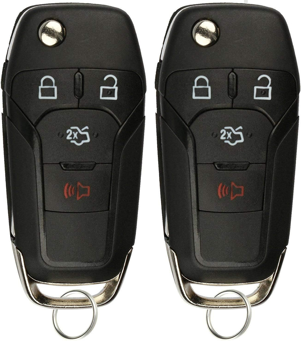 Keyless Entry Car Remote Uncut Ignition Flip Key Fob (Pack of 2) R815