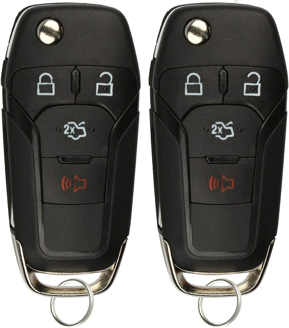 Keyless Entry Car Remote Uncut Ignition Flip Key Fob (Pack of 2) R815