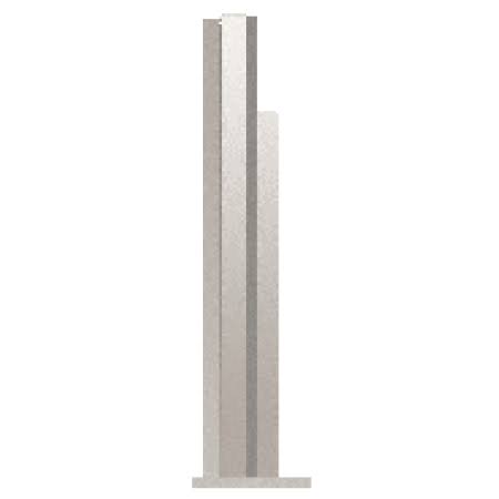 Polished Stainless 24x22 High 1-1/2x22 Square Counter/Partition Corner Post L7427