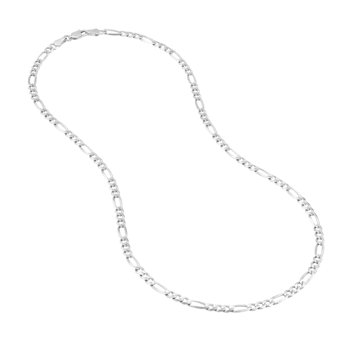 14K White Gold 20" Figaro Chain Necklace I973968