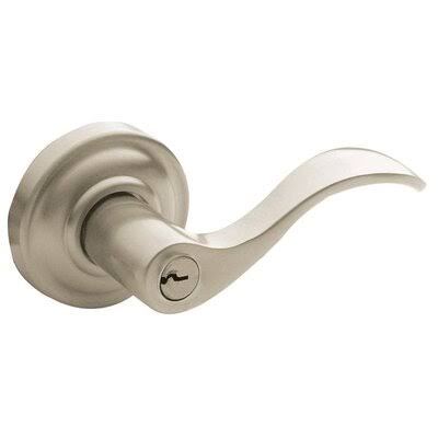 Satin Nickel Keyed Door Lever I240