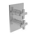 Satin Nickel Square Thermostatic Trim Plate with Handle H301