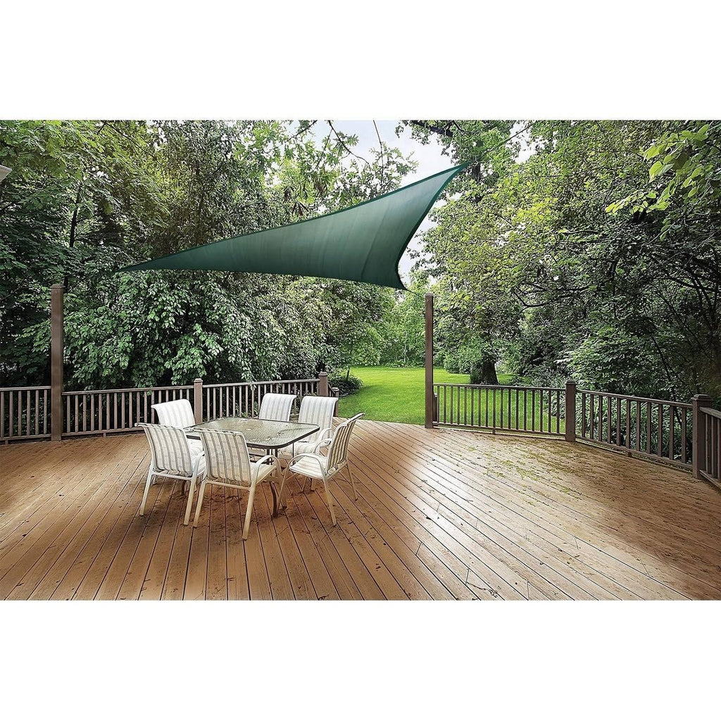 Triangle Sun Shade Sail, 16-Feet, Evergreen X346396