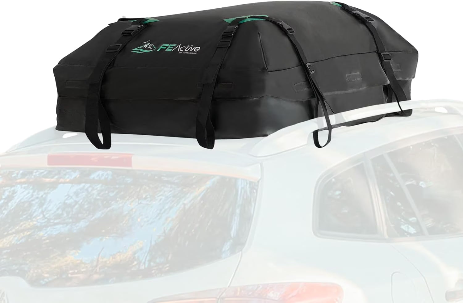 15 Cubic ft. Waterproof Roof Cargo Carrier with Straps U559