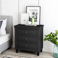 Black 3-Drawer Nightstand T567