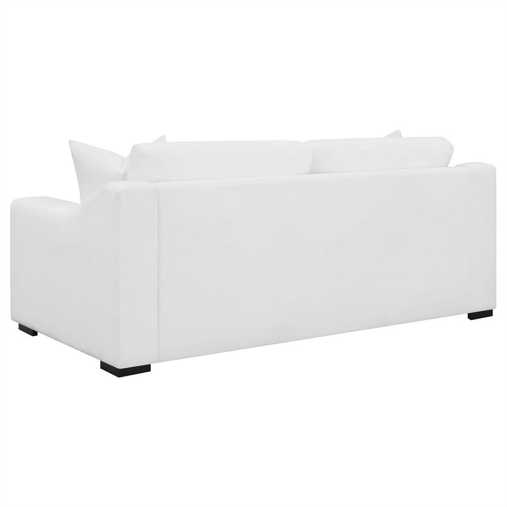 2-piece White Fabric Upholstered Living Room Set E74376