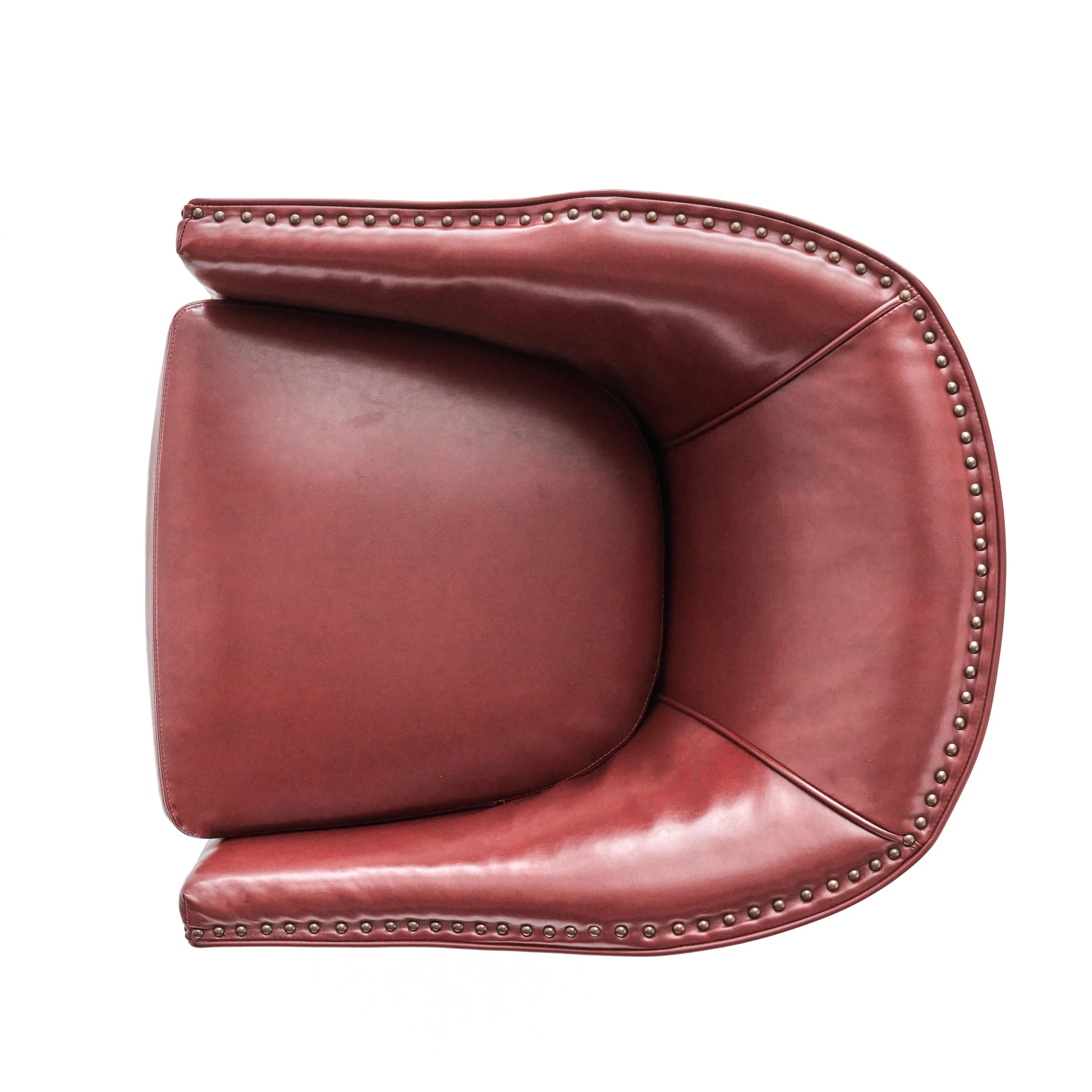 Red Bonded Leather Club Chair C252508