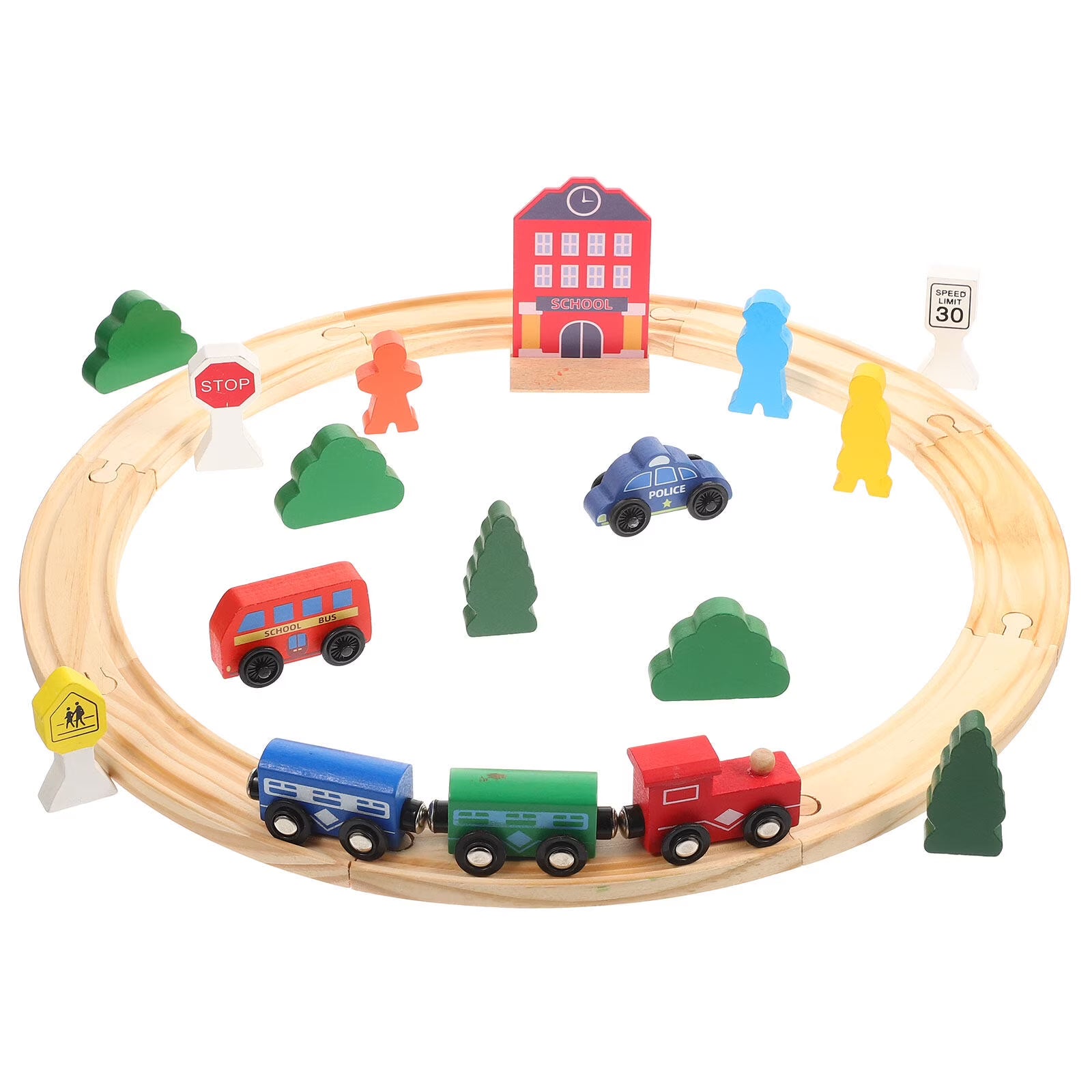 Wooden Toy Train with Small Cars for Toddler B269