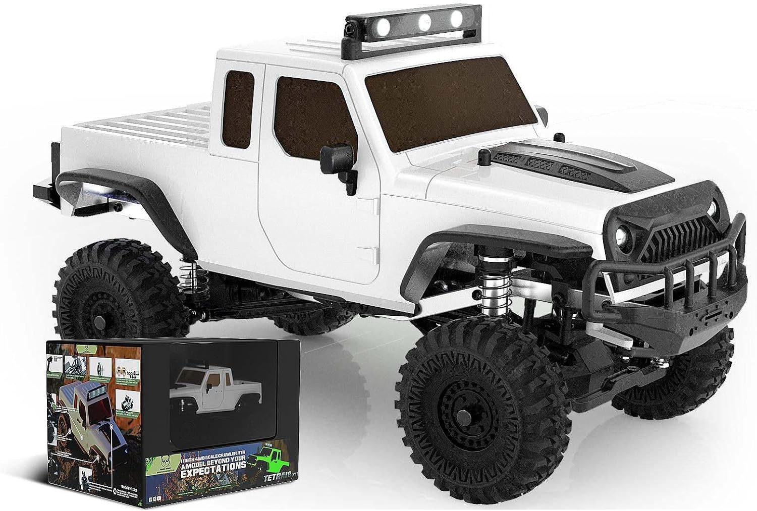 Gray 1/18 4WD RTR RC Rock Crawler Truck E145