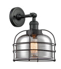 Black Bell Cage 1 Light Sconce LED G676668