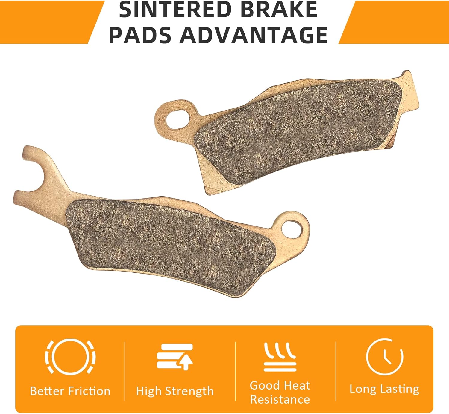 Front & Rear Sintered Brake Pads Pack of 2 (3 Sets) C257