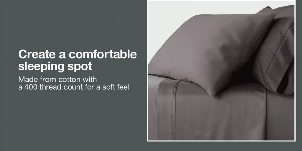 King Dark Gray Flat Sheet K75864