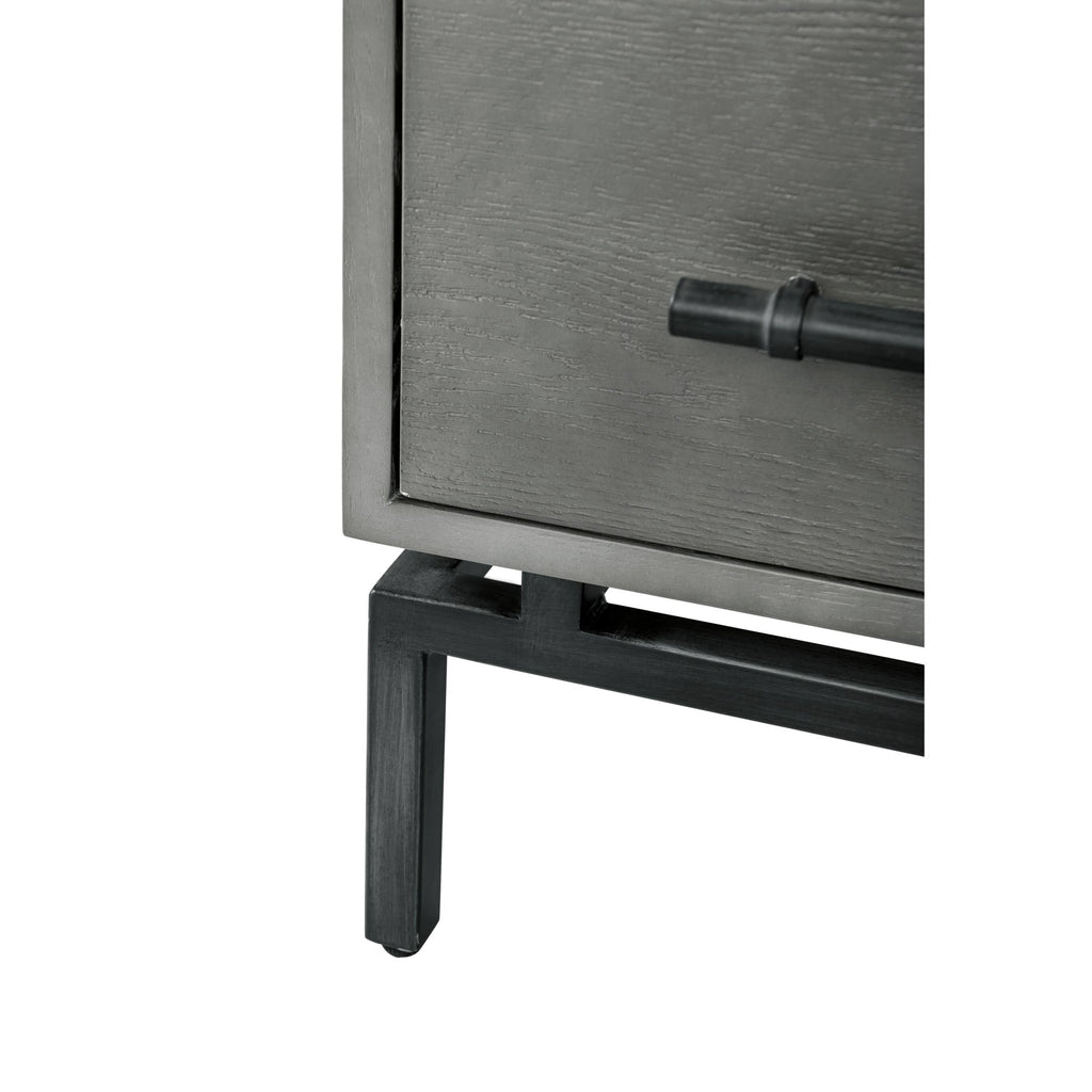 Grey Ash Finish Bedside Table N592