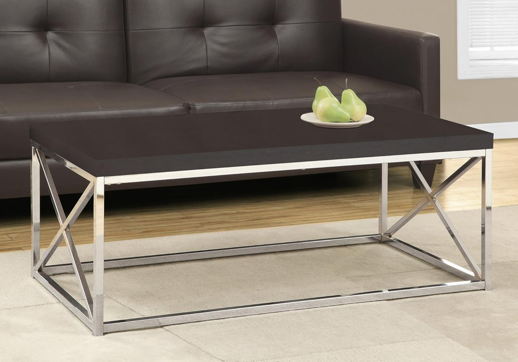 Cappuccino Gold Coffee Table with Metal Frame G533