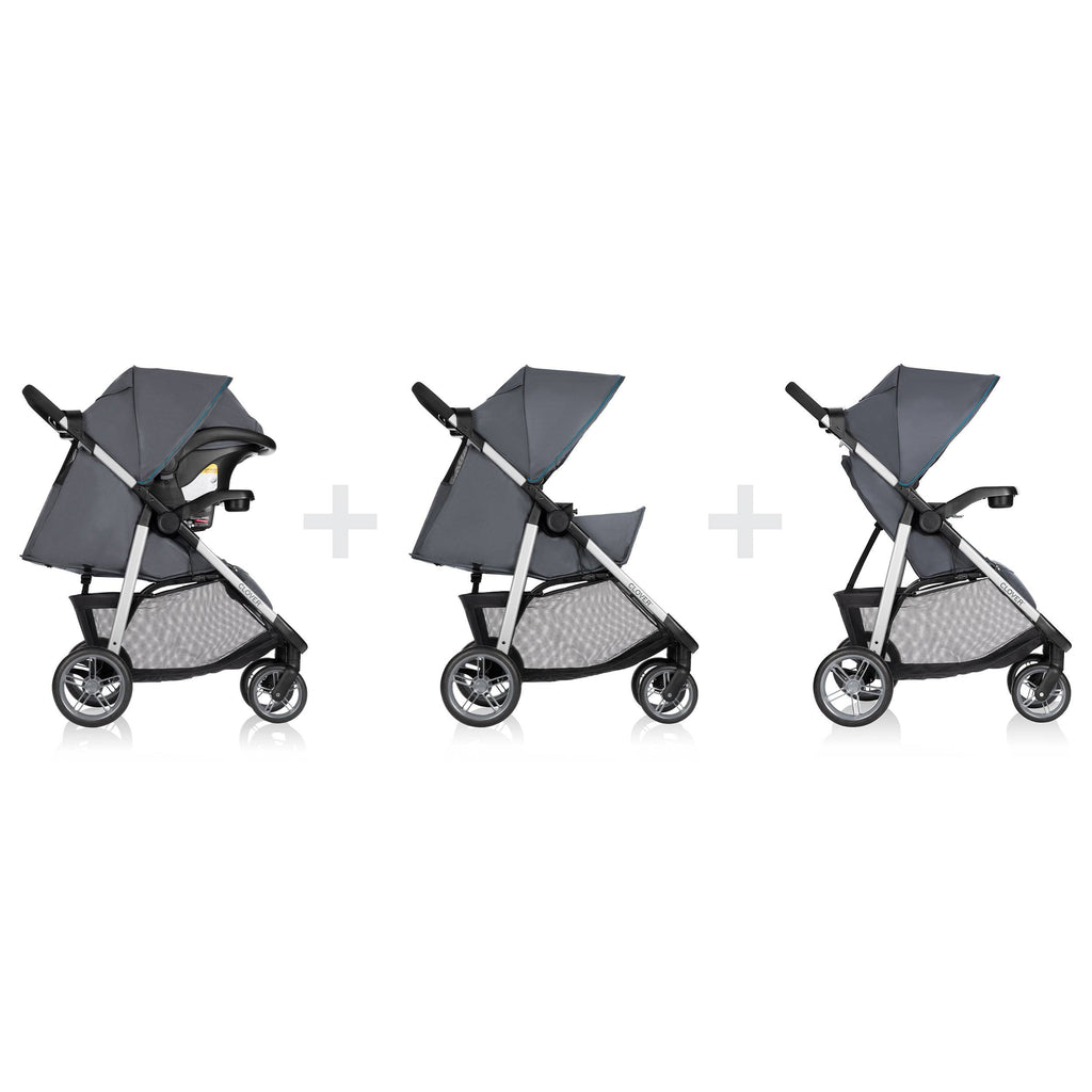 Atlantic Chevron Blue Travel System with Infant Car Seat H451